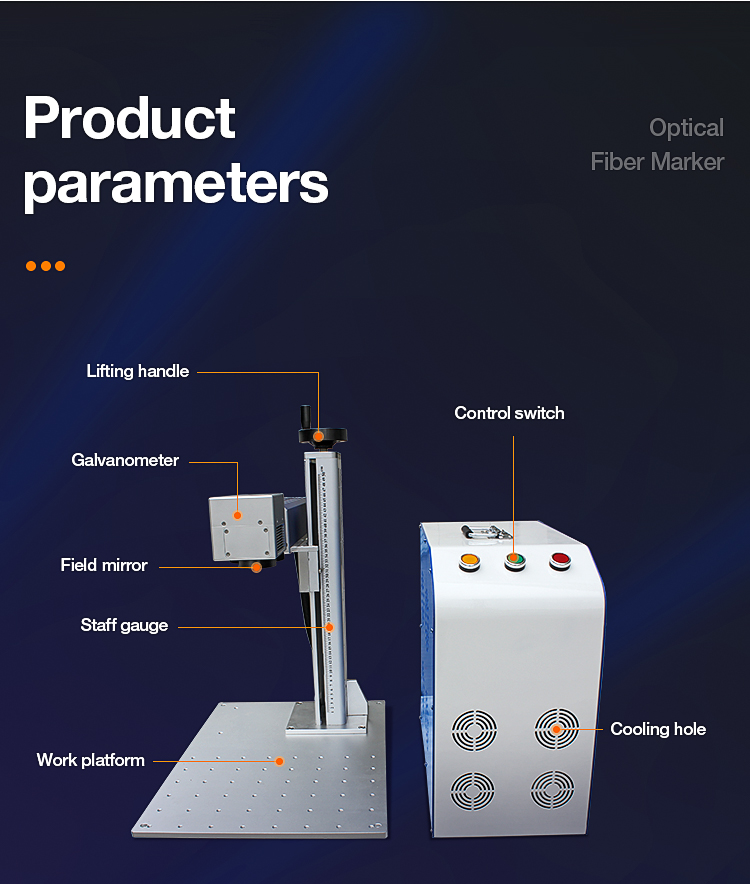 30w Fiber Laser Marking Machine Raycus Source Split Fiber Laser Marking Machine Metal