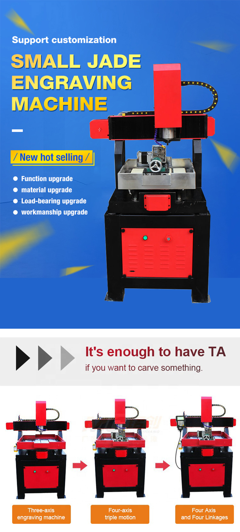 6060 Cnc Stone Router Engraving Machine 2.2KW Marble Engraving Water Cooling Spindle Stone Carving Cnc