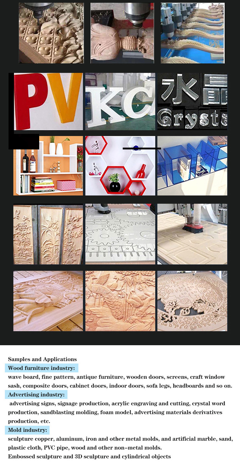 Wood Cnc Router 3 Axis 4 Axis 3d Cnc Machine Router Rotary Cnc Router